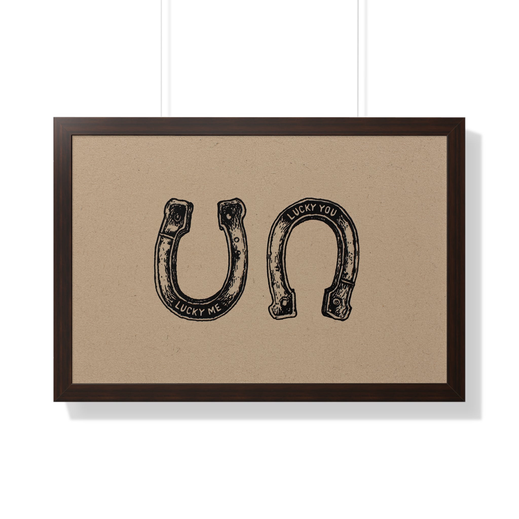 Framed Paper Print - Lucky Me Lucky You Horseshoes