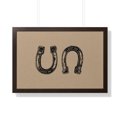 Framed Paper Print - Lucky Me Lucky You Horseshoes