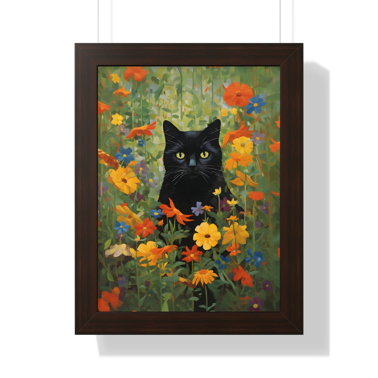 Framed Paper Print - Midnight Whiskers in Bloom