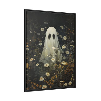 Framed Canvas - Daisy Meadow Ghost