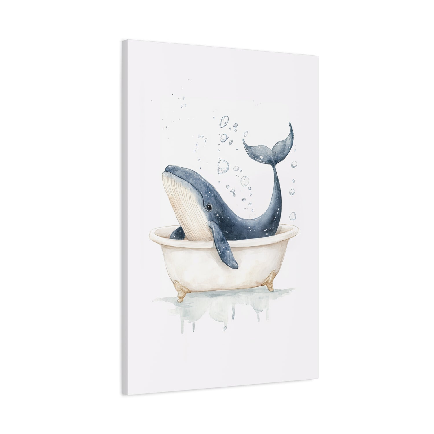 1.25" Matte Canvas - Whale Tub Bubble Splash