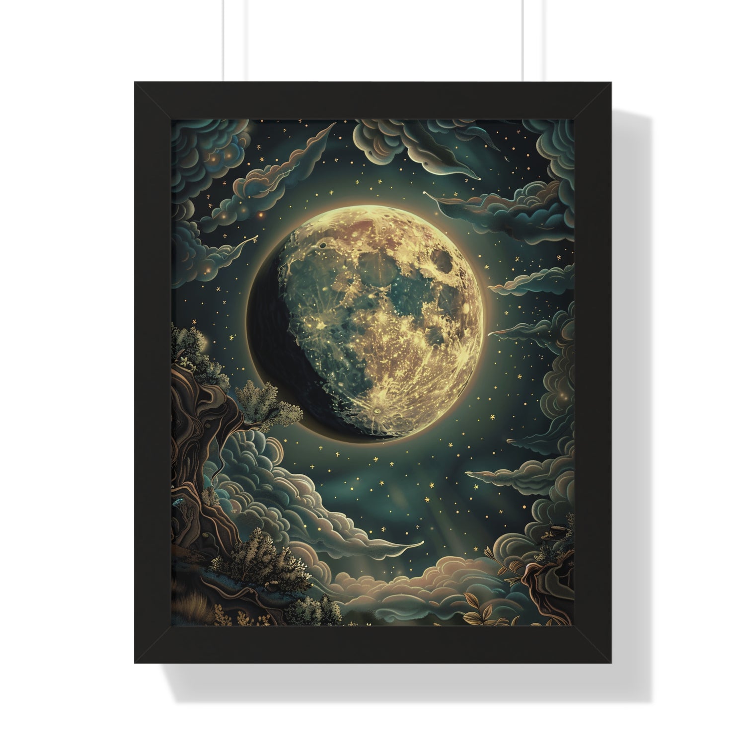 Framed Paper Print - Waxing Gibbous Dreamscape