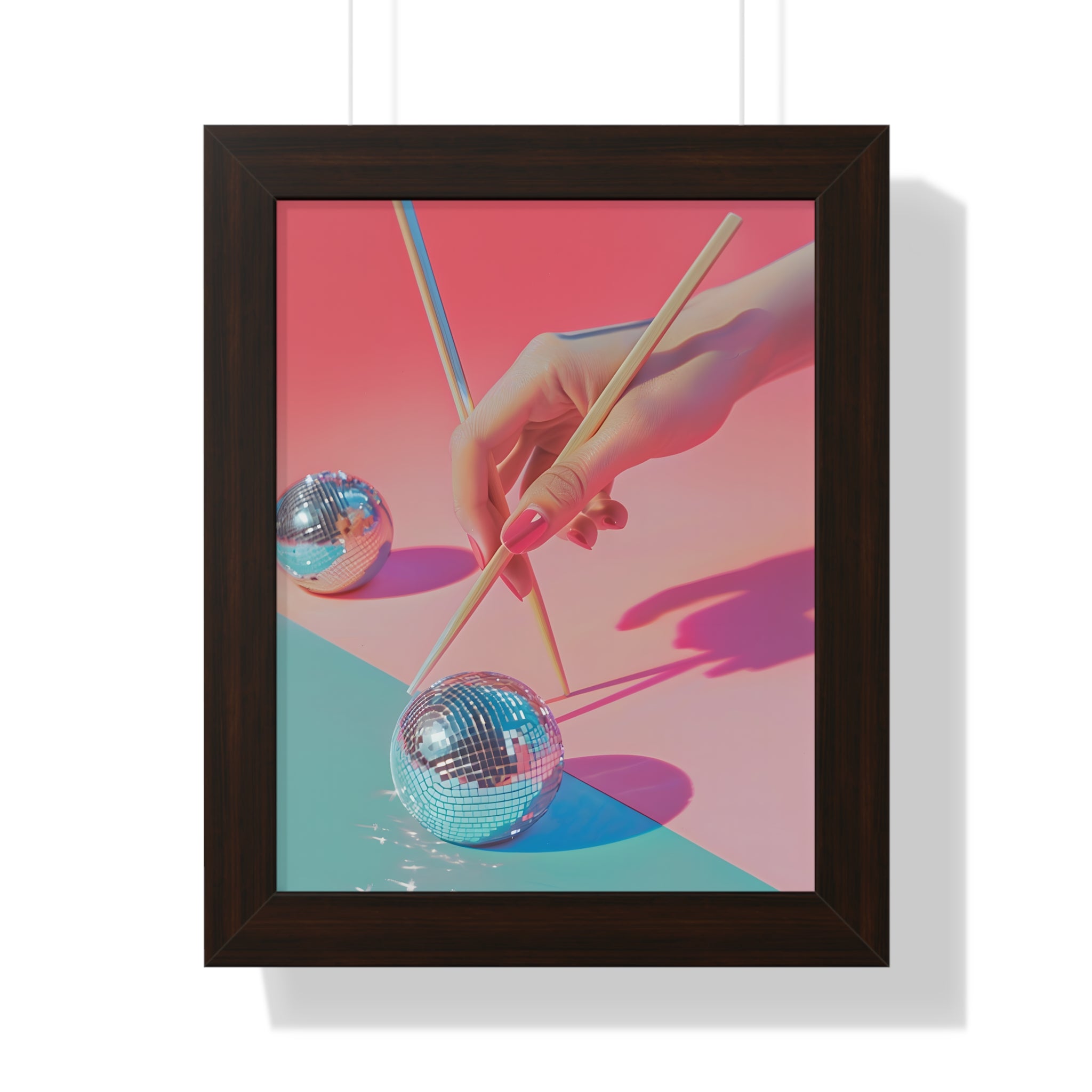 Framed Paper Print - Disco Chopsticks Delight