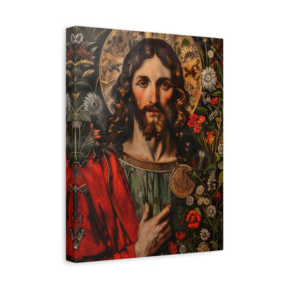1.25" Matte Canvas - Sacred Floral Savior