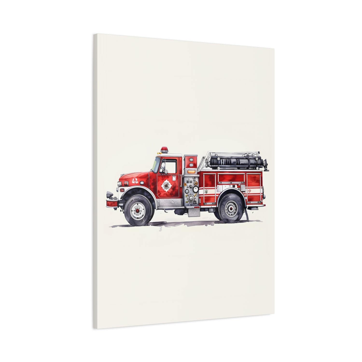 1.25" Matte Canvas - Classic Pumper Firetruck