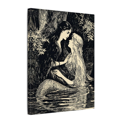 .75" Matte Canvas - Mermaid Fairy Midnight Kiss