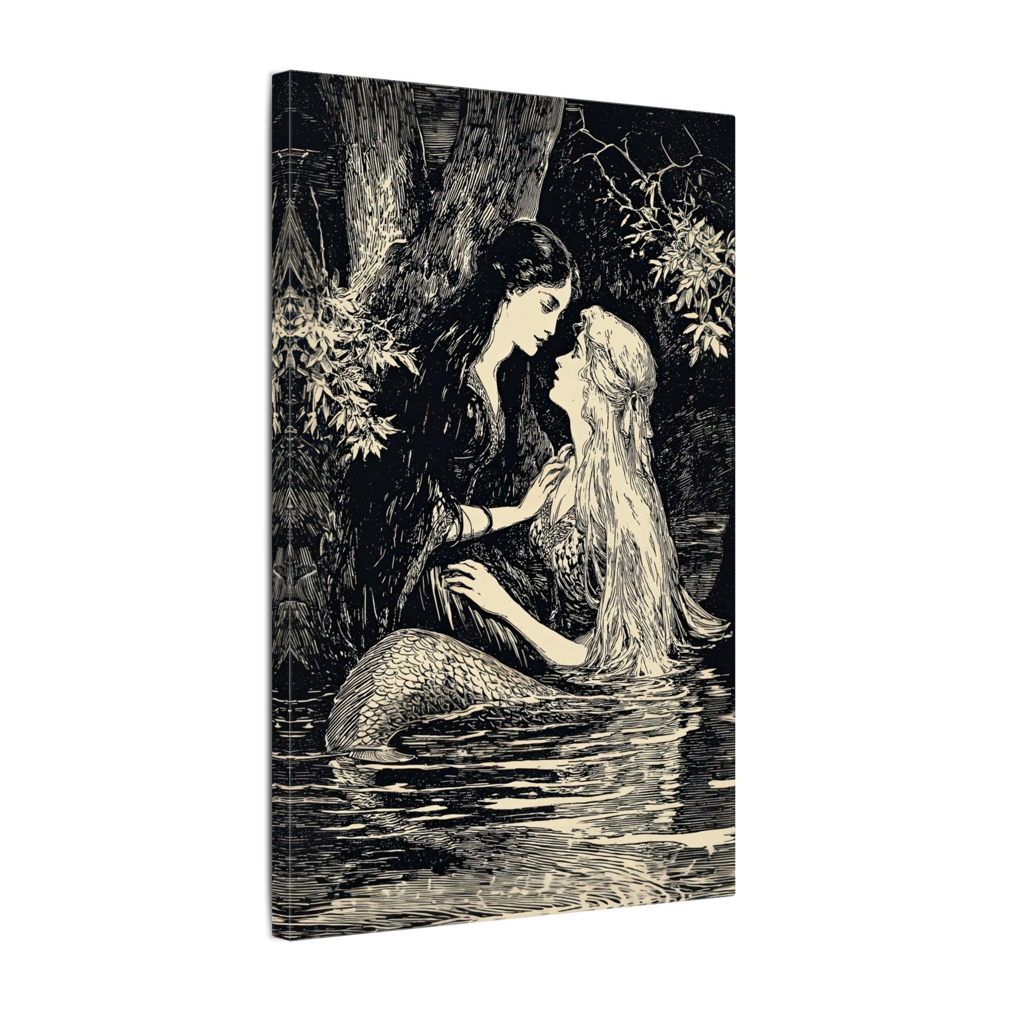 .75" Matte Canvas - Mermaid Fairy Midnight Kiss