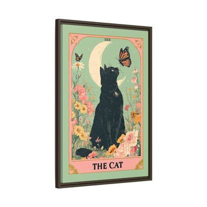 Framed Canvas - Moonlight Familiar Tarot Cat