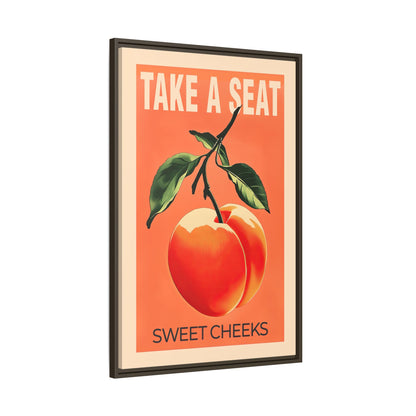 Framed Canvas - Sweet Cheeks Peach