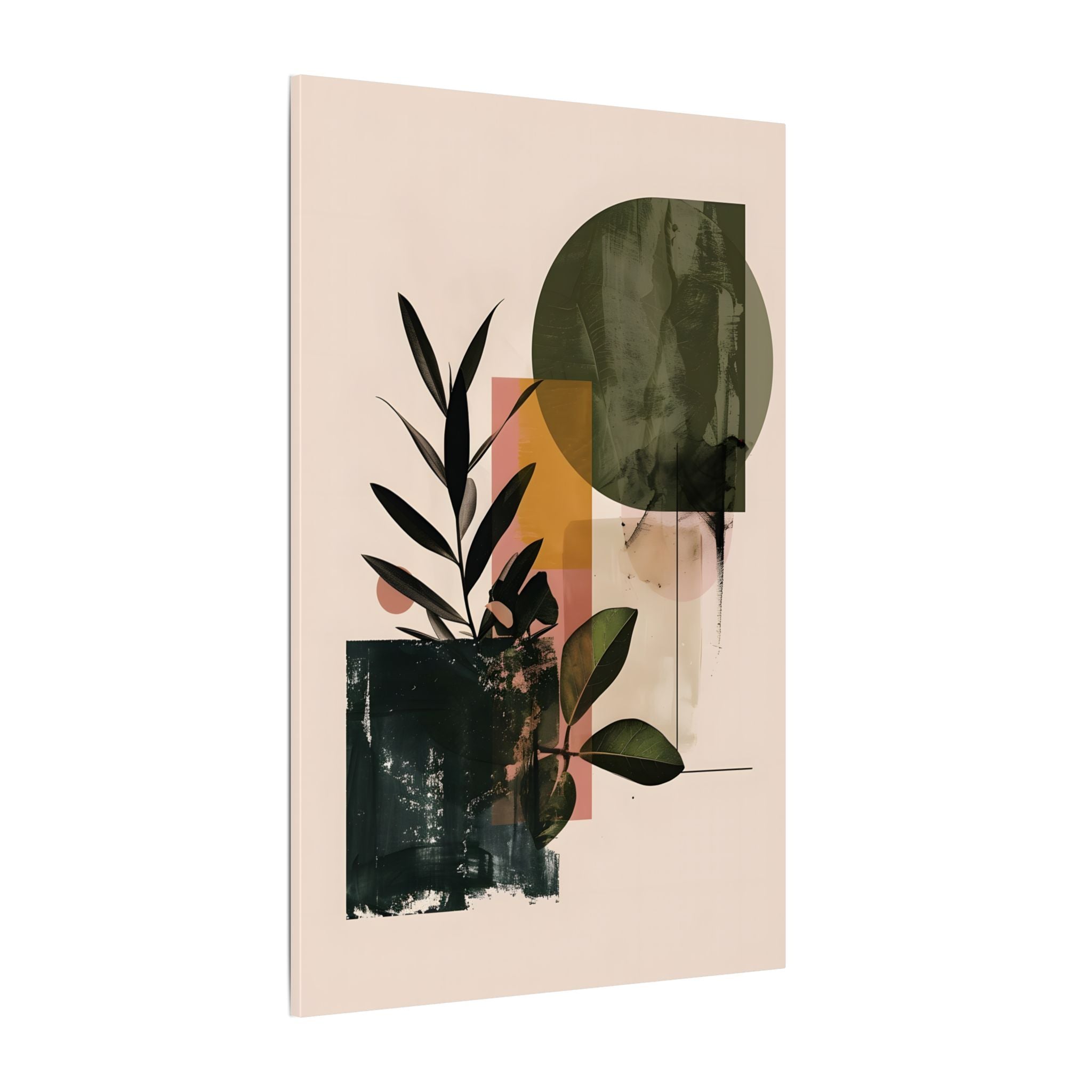 .75" Matte Canvas - Sage Geometry Botanicals