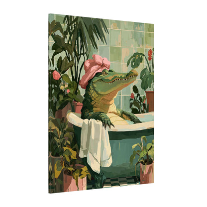 .75" Matte Canvas - Bathtub Alligator Spa Day