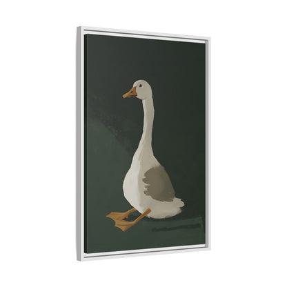 Framed Canvas - Sitting Goose in Spotlight