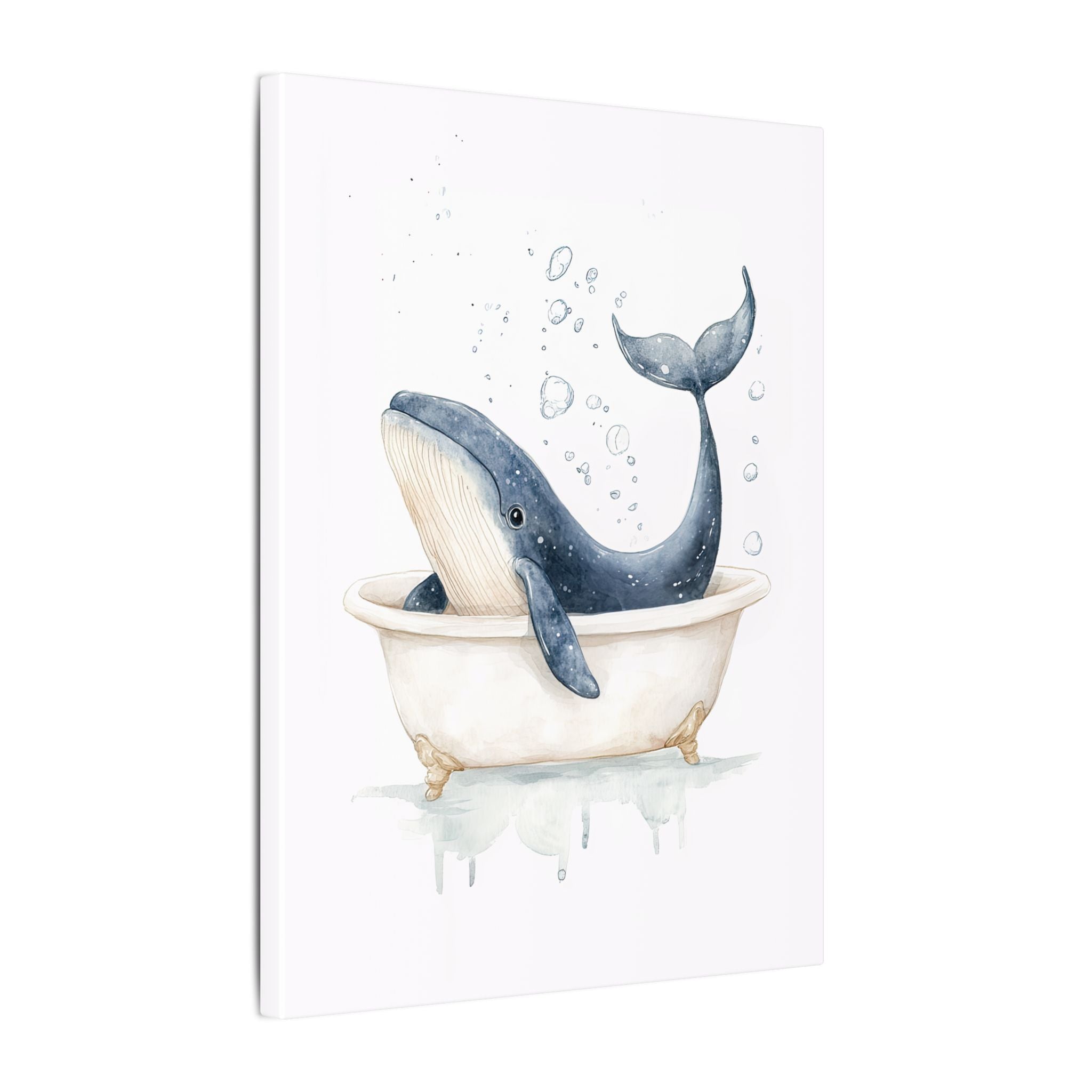 .75" Matte Canvas - Whale Tub Bubble Splash