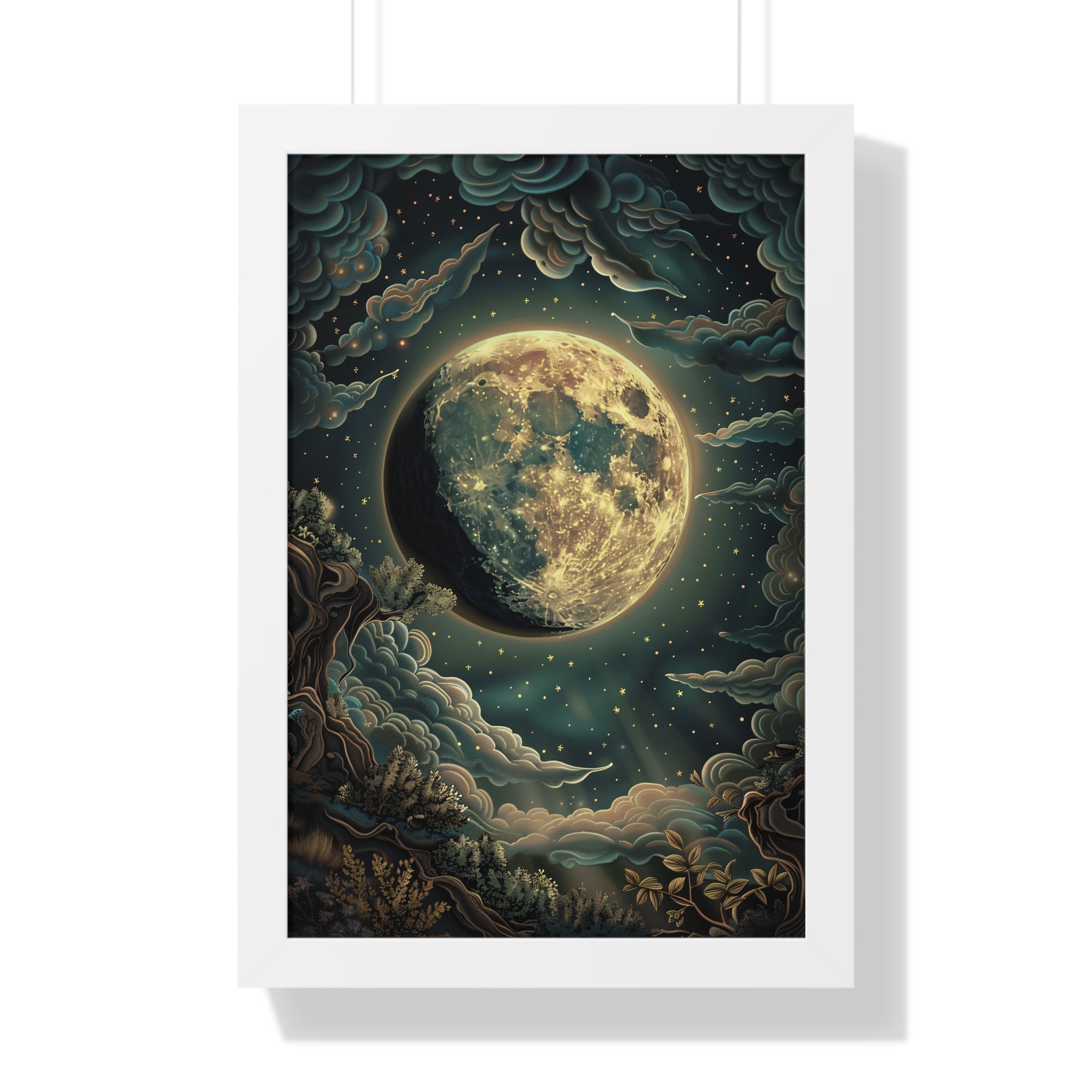 Framed Paper Print - Waxing Gibbous Dreamscape