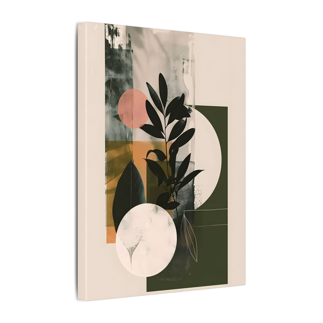 .75&quot; Matte Canvas - Earthy Geometric Botanicals