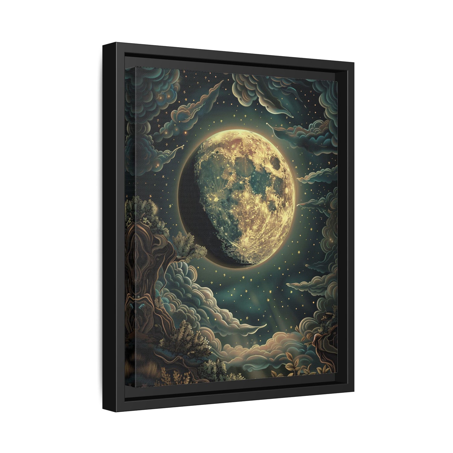 Framed Canvas - Waxing Gibbous Dreamscape