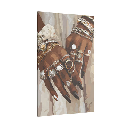 .75" Matte Canvas - Layered Luxe Jewelry Hands