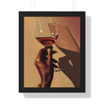 Framed Paper Print - Golden Hour Wine Toast