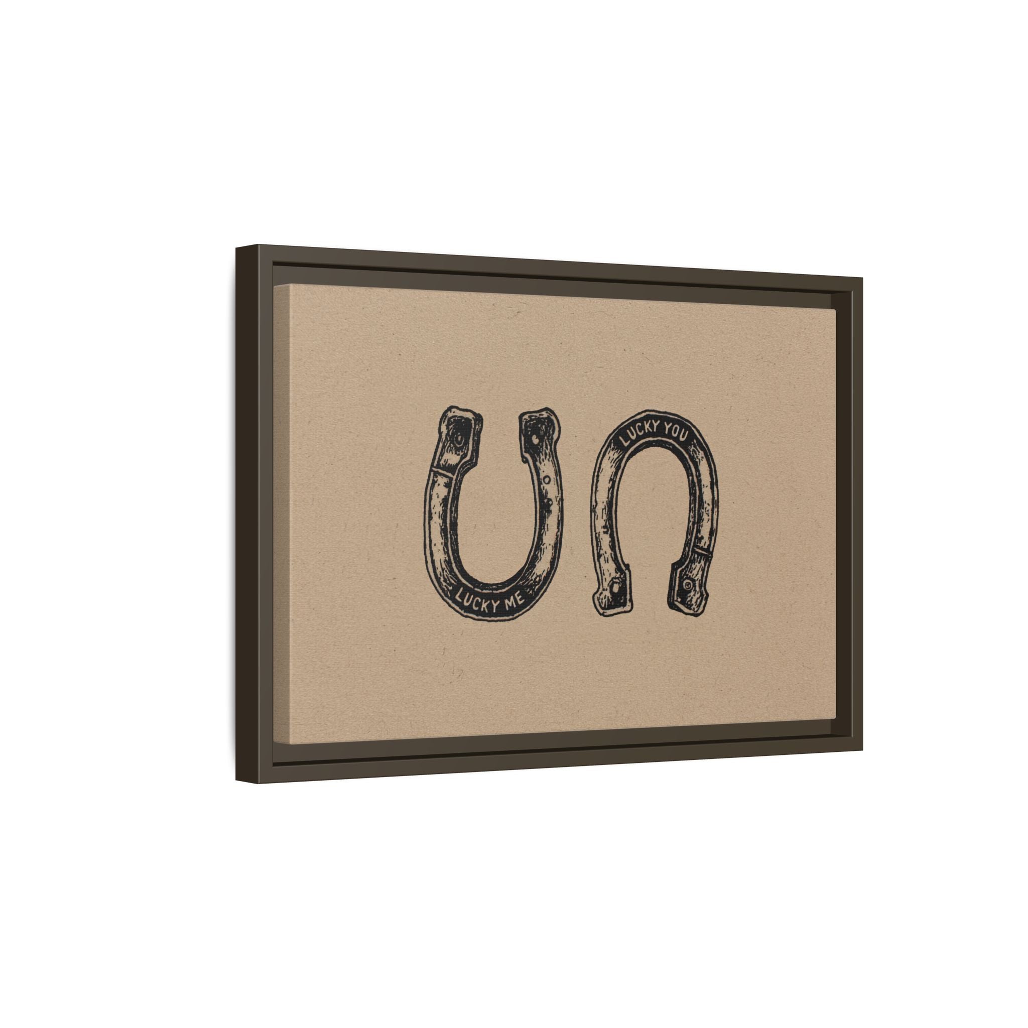 Framed Canvas - Lucky Me Lucky You Horseshoes
