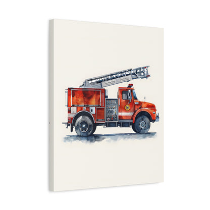 1.25" Matte Canvas - Ladder Firetruck Nursery