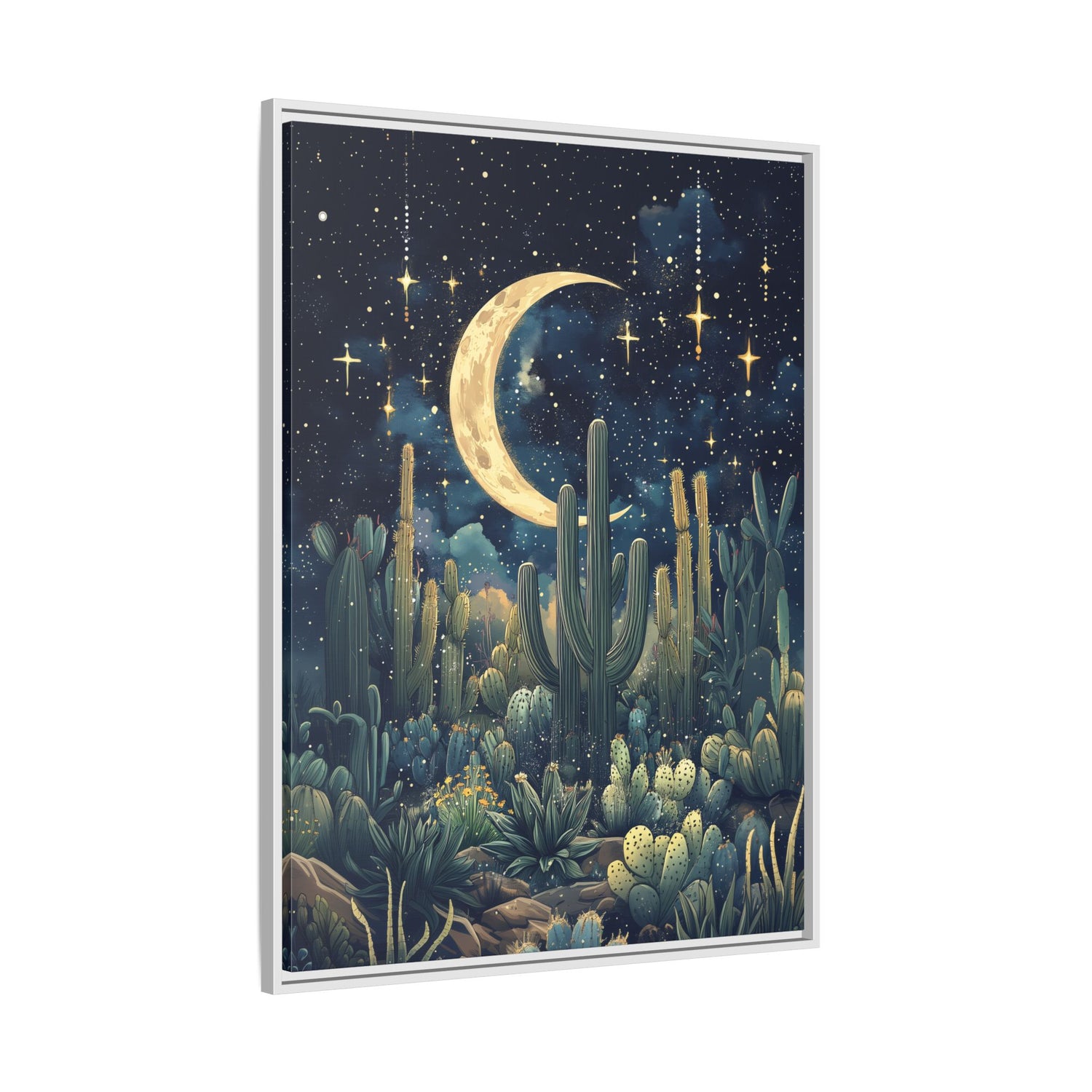 Framed Canvas - Dreamy Desert Night