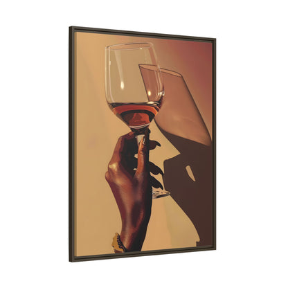 Framed Canvas - Golden Hour Wine Toast