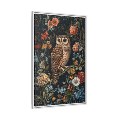 Framed Canvas - Guardian of the Floral Night