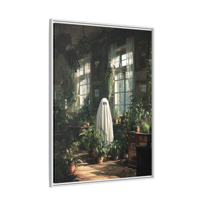 Framed Canvas - Ghost Among Houseplants