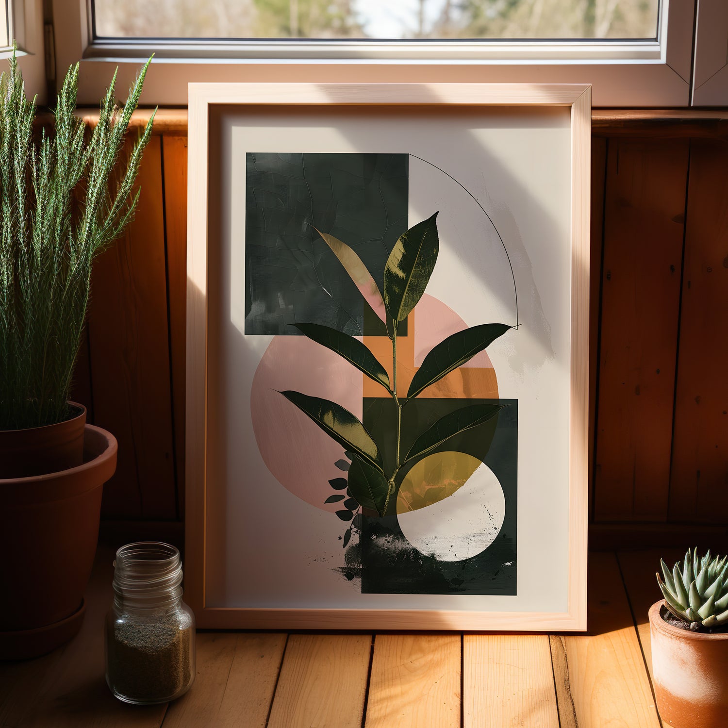 Blush Geometry Leafscape