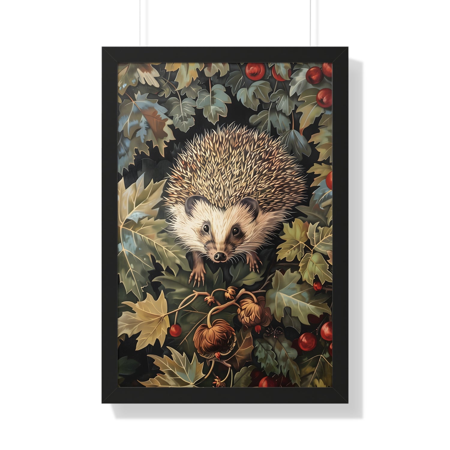 Framed Paper Print - Woodland Hedgehog Hideaway