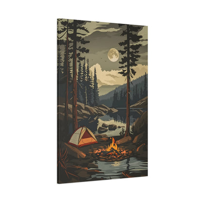 1.25" Matte Canvas - Moonlit Campfire Escape