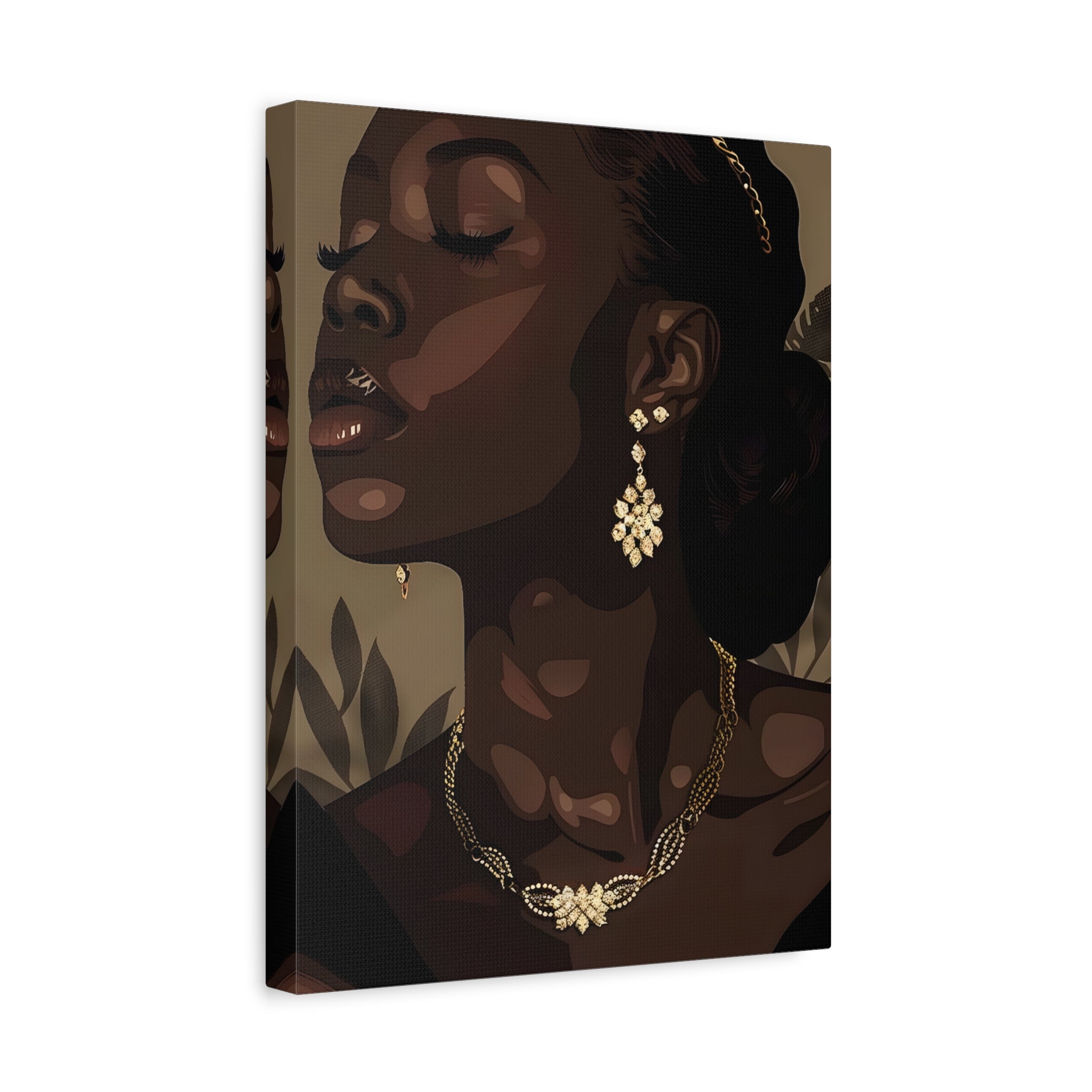 1.25" Matte Canvas - Golden Melanin Muse