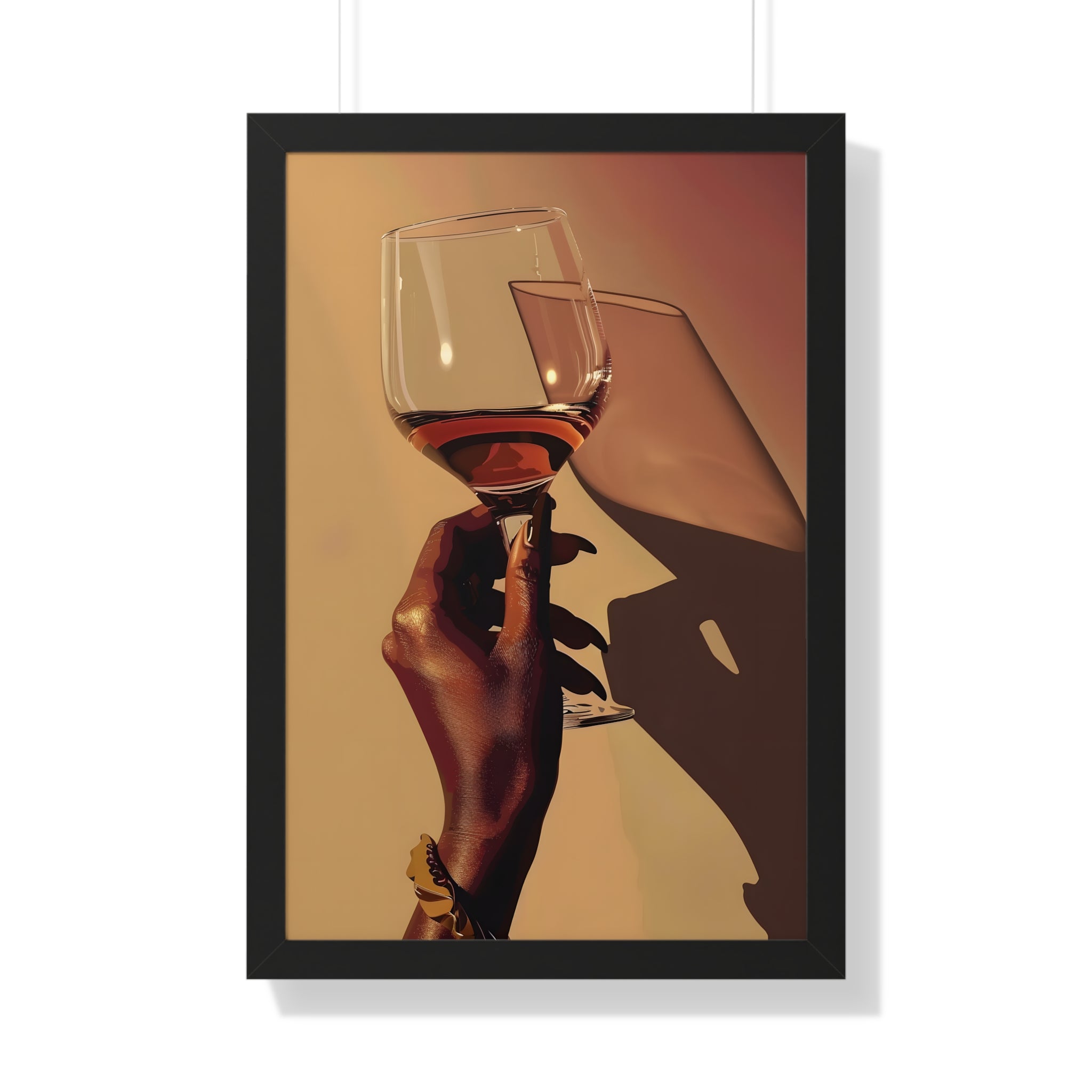 Framed Paper Print - Golden Hour Wine Toast