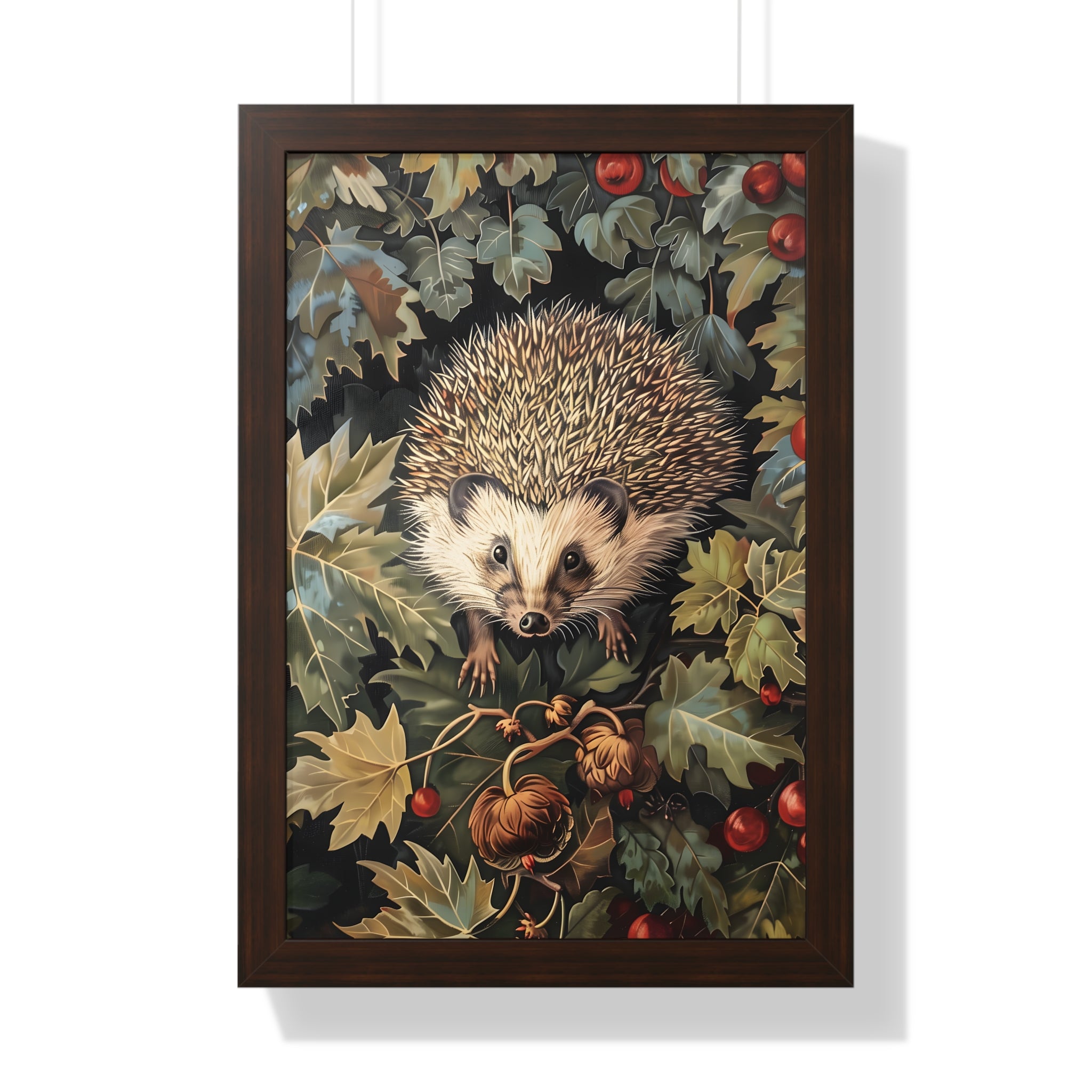 Framed Paper Print - Woodland Hedgehog Hideaway