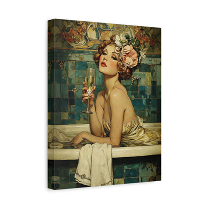 1.25" Matte Canvas - Champagne Bathtub Coquette