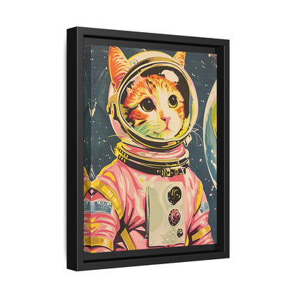 Framed Canvas - Catstronaut Pink Mission