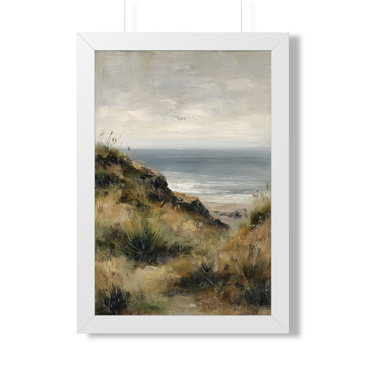 Framed Paper Print - Misty Coastal Seascape
