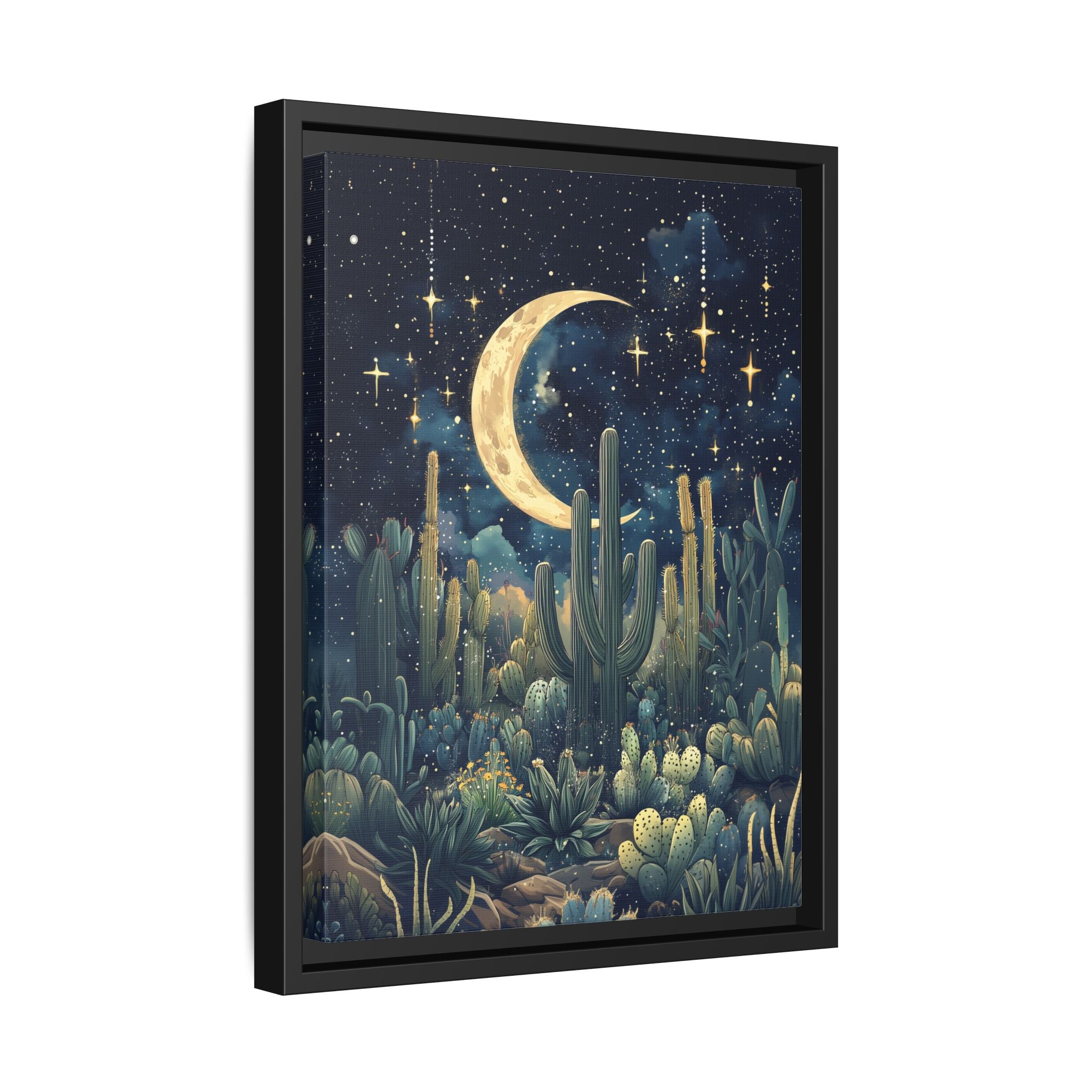 Framed Canvas - Dreamy Desert Night