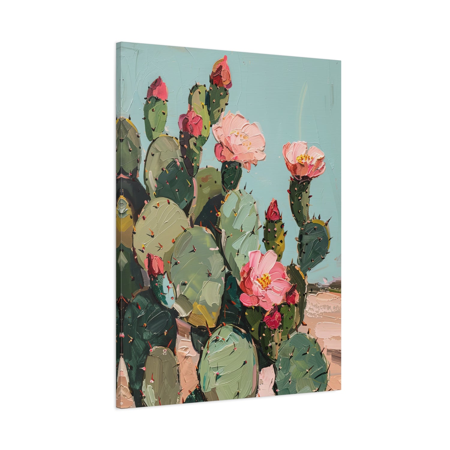 1.25" Matte Canvas - Arizona Blooming Cactus Color