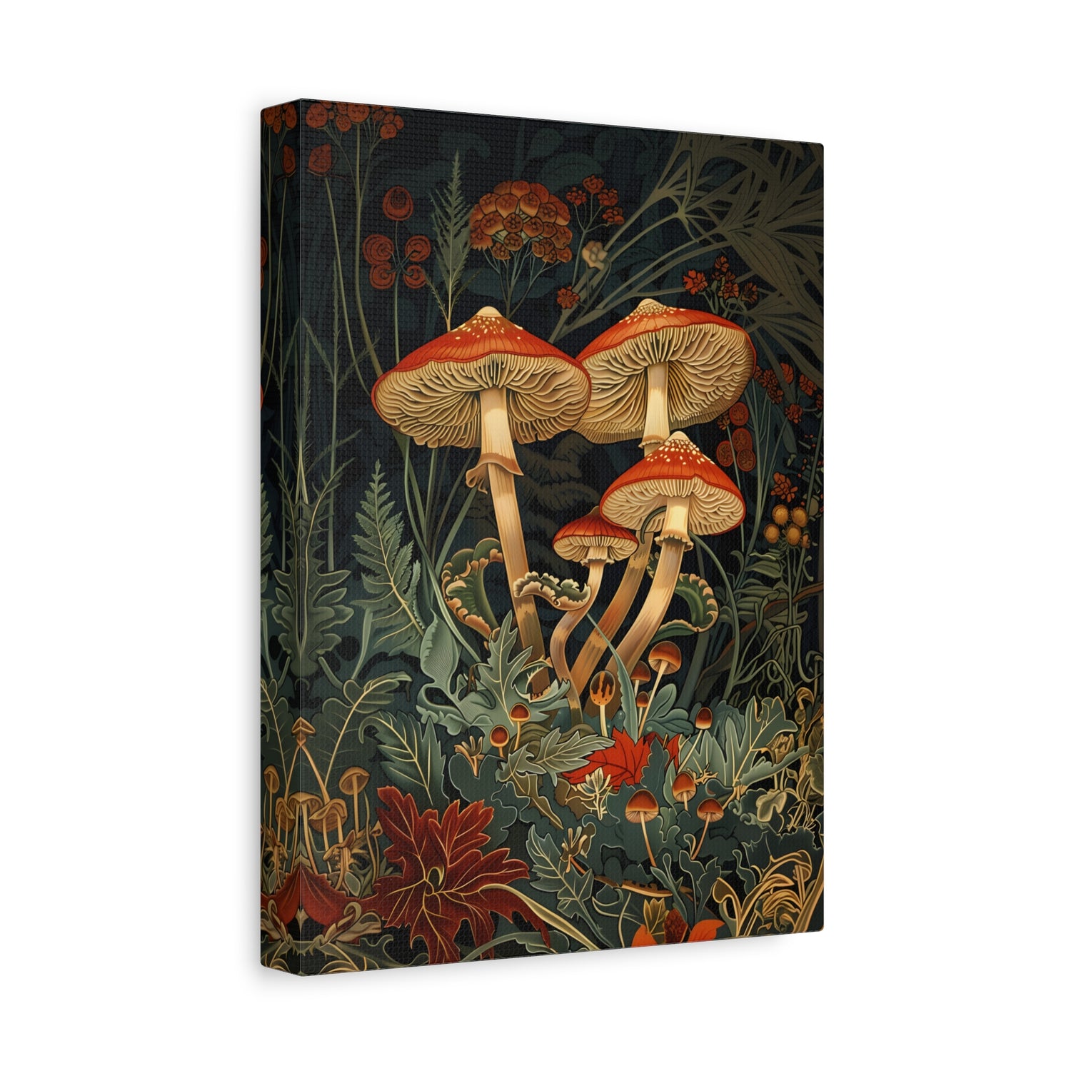 1.25" Matte Canvas - Elegant Mushroom Reverie