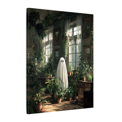 .75" Matte Canvas - Ghost Among Houseplants