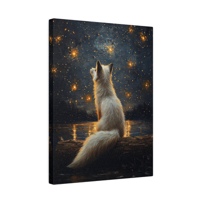 .75" Matte Canvas - Stargazing Fox Reverie