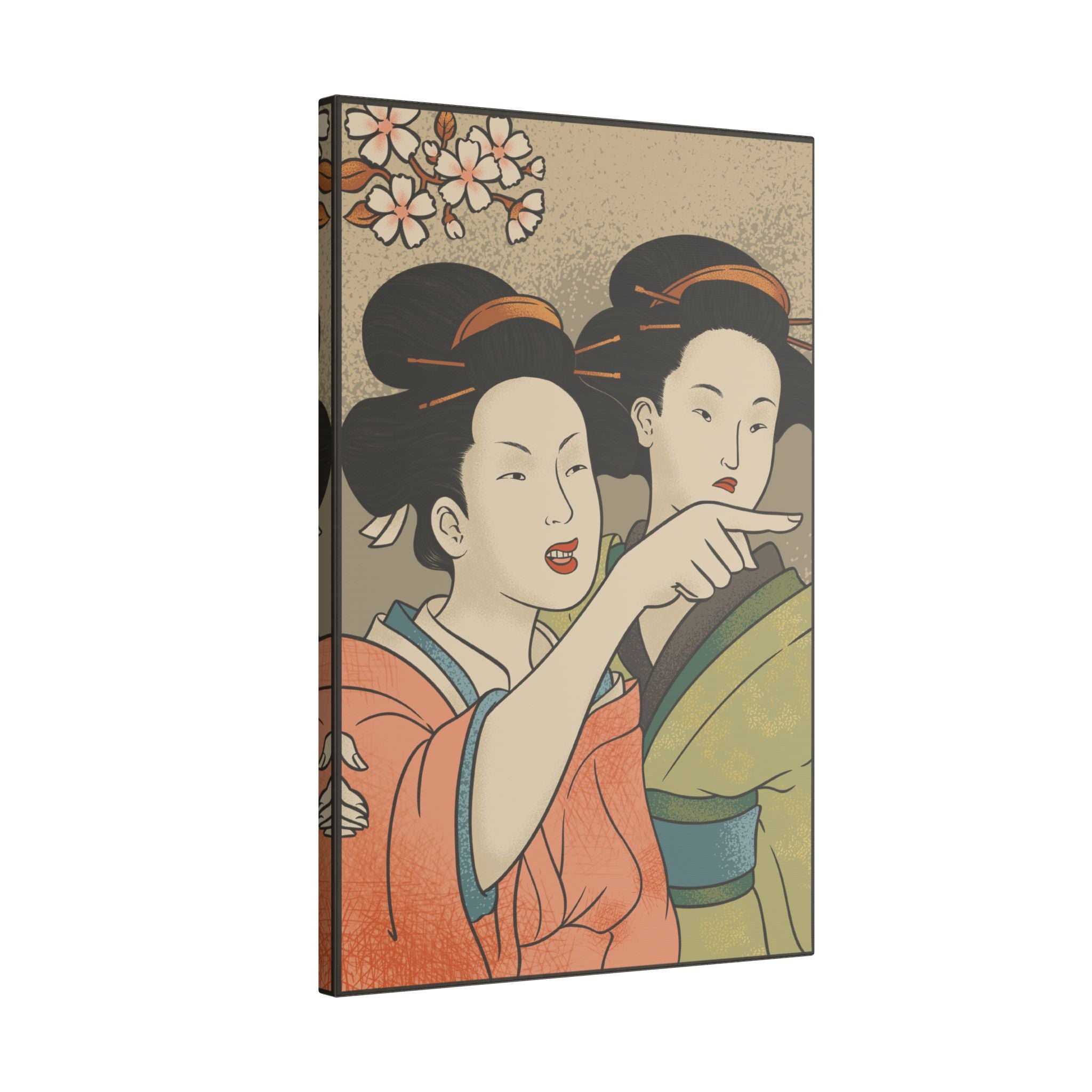 .75" Matte Canvas - Japanese Woman Yells at Cat