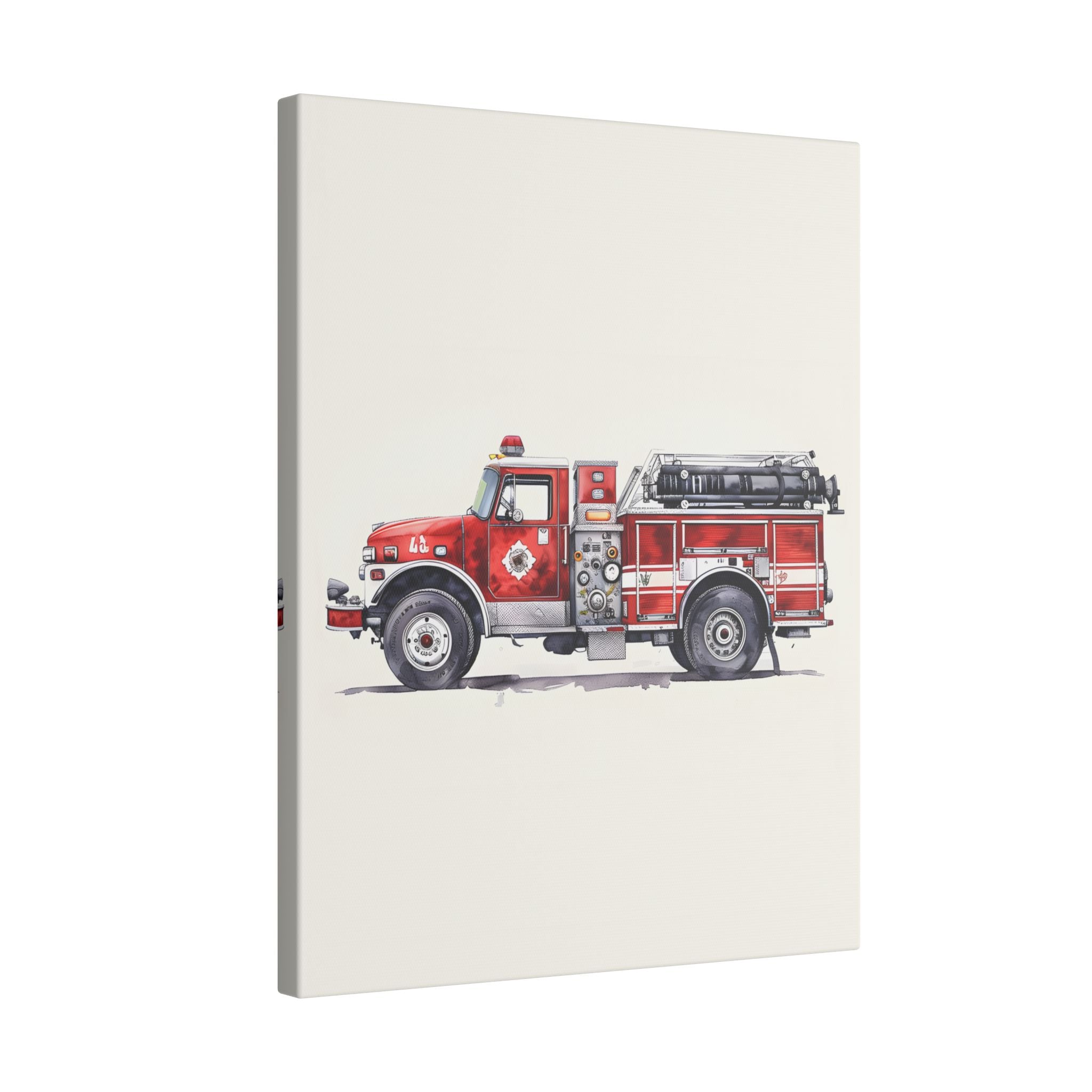 .75&quot; Matte Canvas - Classic Pumper Firetruck