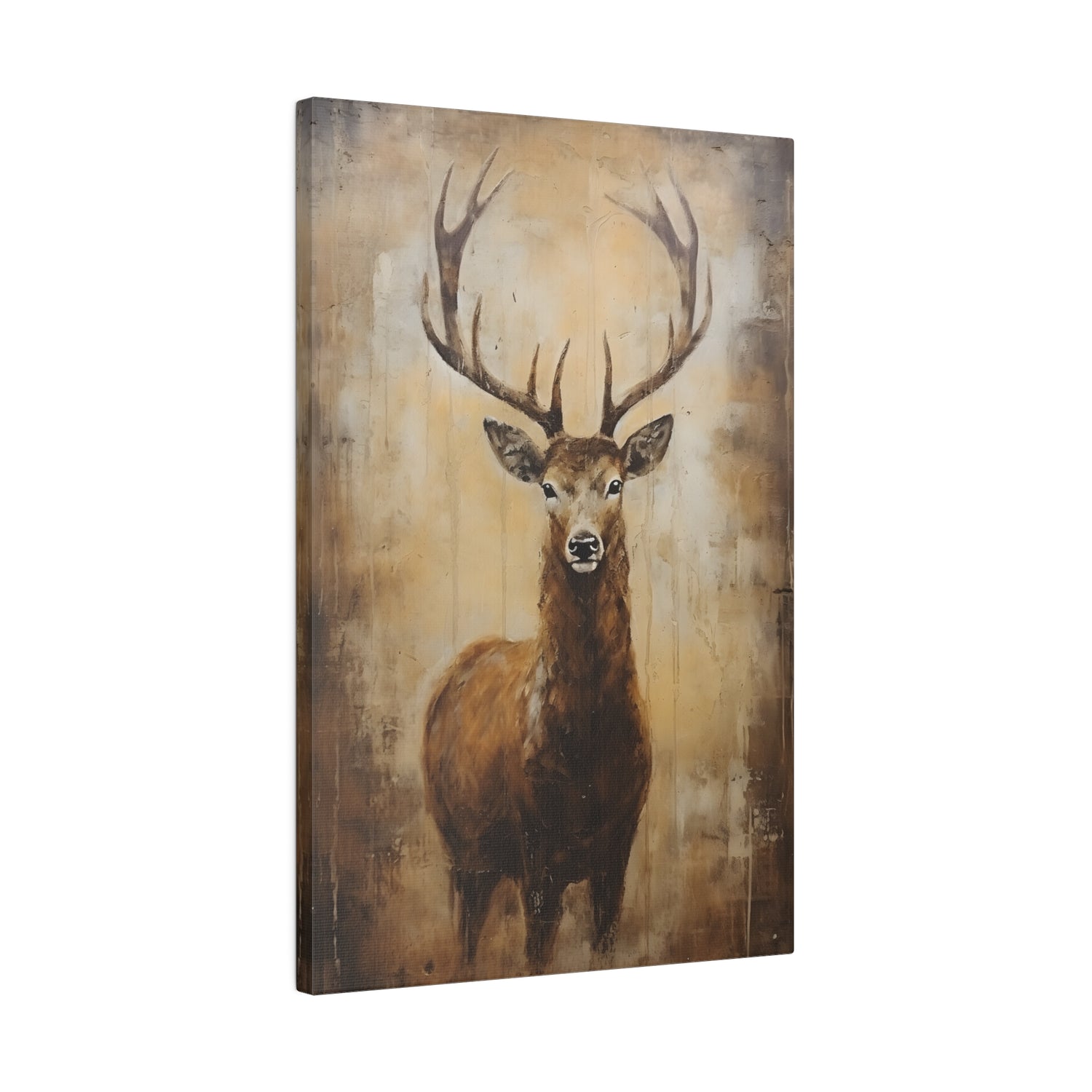 .75&quot; Matte Canvas - Golden Stag Majesty