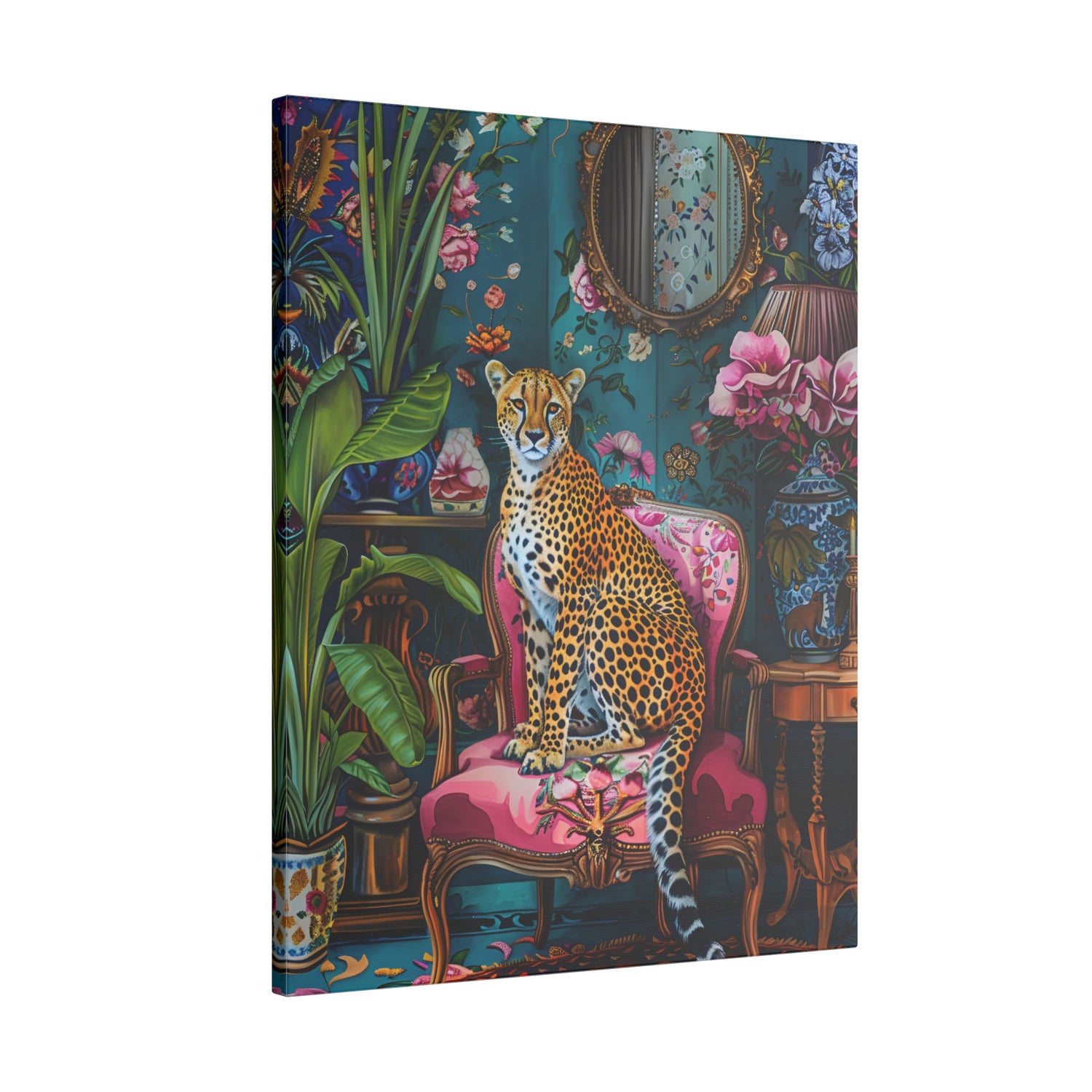 .75" Matte Canvas - Regal Cheetah Reverie