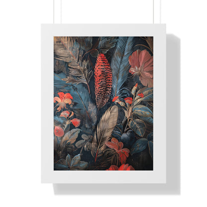 Framed Paper Print - Midnight Garden Reverie