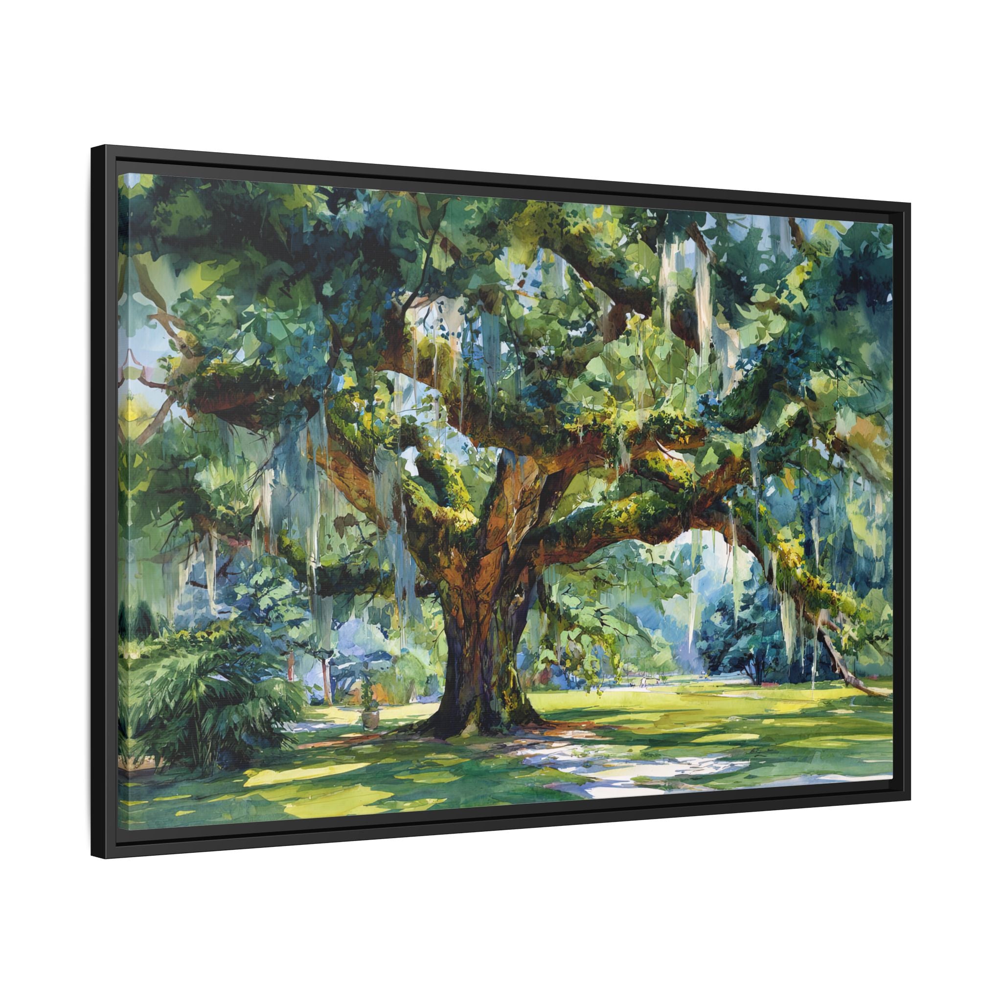 Framed Canvas - Whispering Southern Live Oak