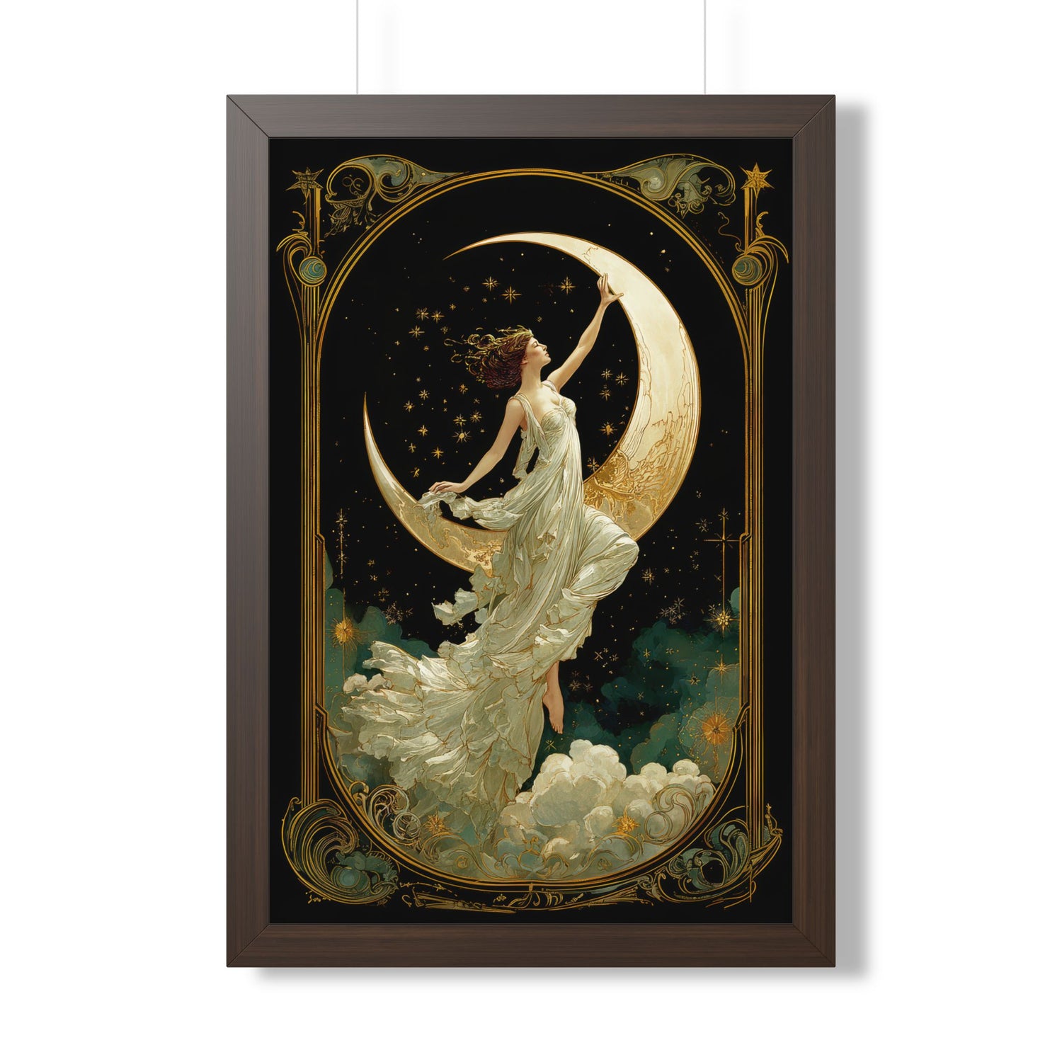Framed Paper Print - Moon Goddess Ascending