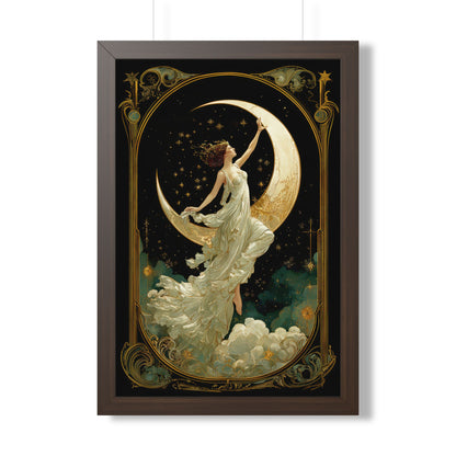 Framed Paper Print - Moon Goddess Ascending